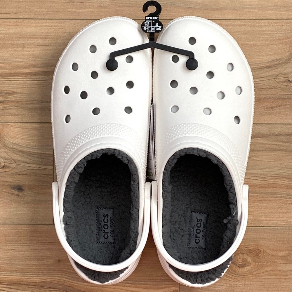 NWT⭐️Crocs Men’s Classic Lined Clog Fuzzy Slippers